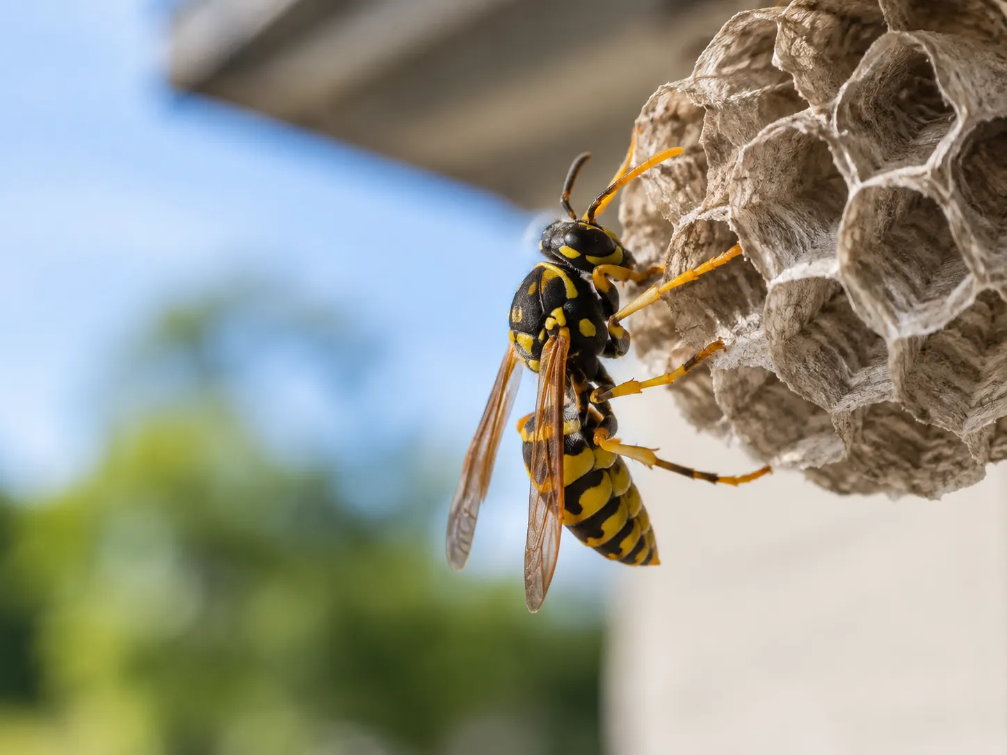 Close-up of a wasp